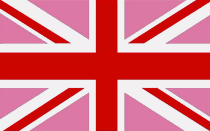 LADIES IN PINK UNION JACK 5x3 feet FLAG 150cm x 90cm flag