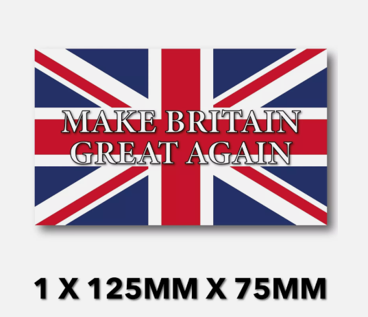 MBGA Make Britain Great Again UK Union Jack British Flag MBGA car van Sticker