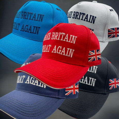 MBGA Make Britain Great Again Embroidered Baseball Cap Black Red Navy Blue White