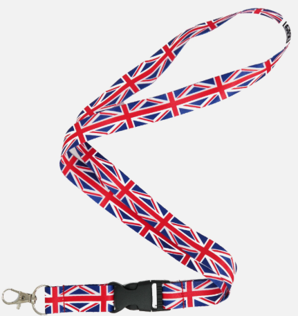 MEGA Union Jack Great Britain Flag Lanyard