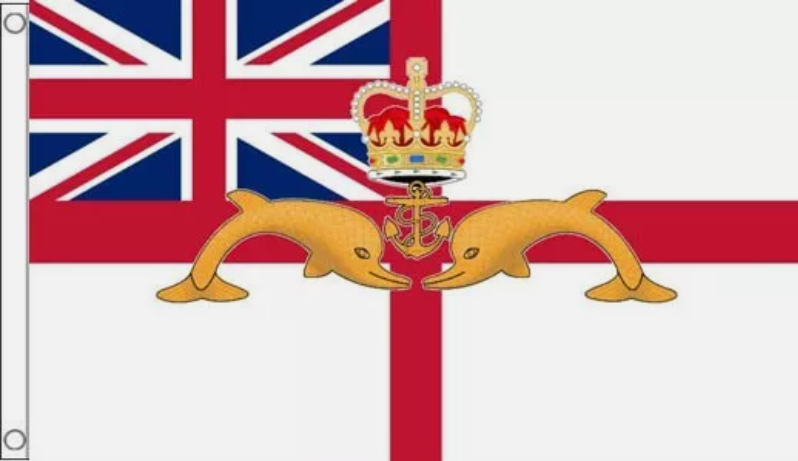 SUBMARINE SERVICE FLAG 5' x 3' UK British Royal Navy Naval White Ensign