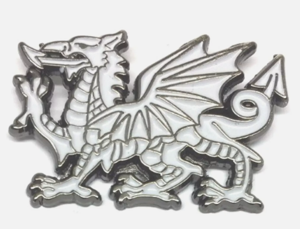 England Anglo Saxon White Dragon Pin Badge