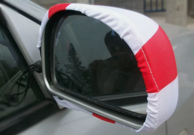Pair of England Flag Car Wing Mirror Covers St George's Cross Vehicle Decoration