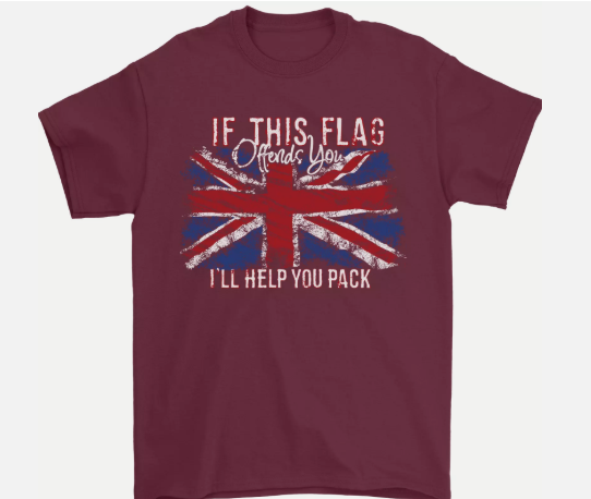 MEGA If This Flag Offends You Union Jack Britain Mens T-Shirt 100% Cotton