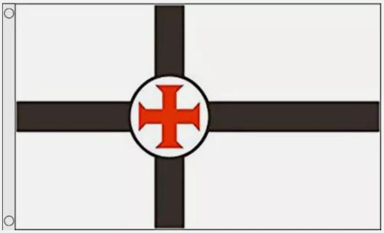 KNIGHTS TEMPLAR SECRET SOCIETY FLAG 5' x 3' Medieval Crusaders Crusades War