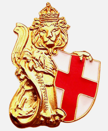 LION AND SHIELD ENGLAND LAPEL BADGE