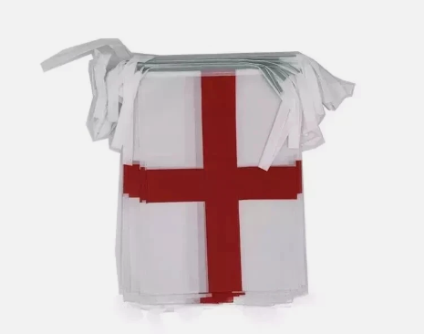 Double Sided Fabric St George Cross Bunting Flag 5m (16ft) England Football