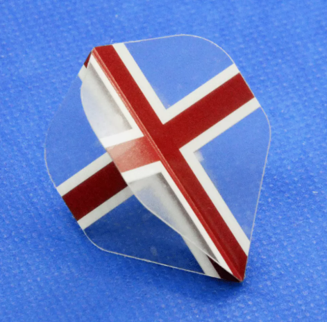 Standard Shape Dart Flights, 100 micron, St George, England Flag. 10 SETS
