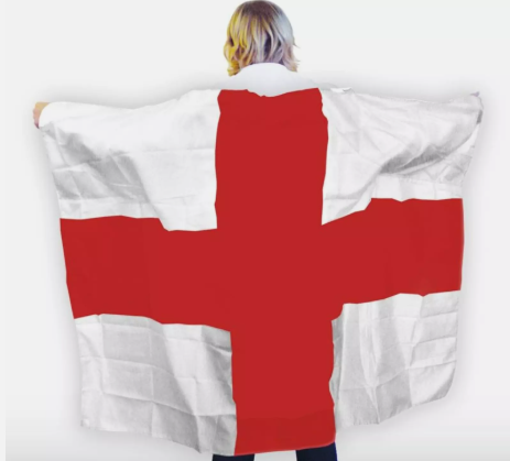 England Flag Body Cape - St George Cross Cape - Adult Size