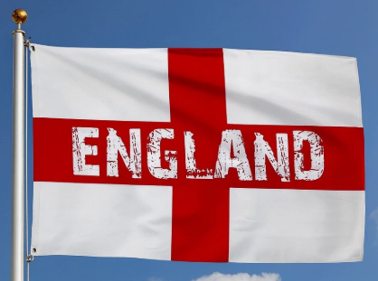ENGLAND ST GEORGE 'S CROSS FLAG - 3FT x 2FT PREMIUM QUALITY & EYELETS