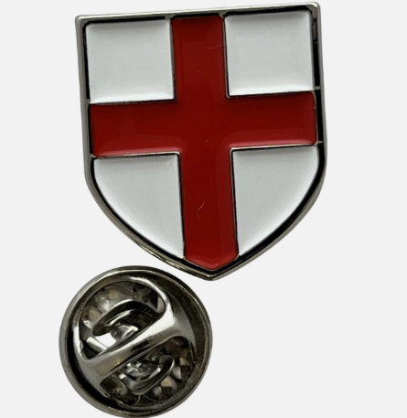 England St George Shield Flag Enamel & Metal Lapel Pin Badge FREE UK Delivery!
