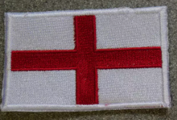 England Flag Embroidered Patch iron on Large 4.3cm x 2.7cm