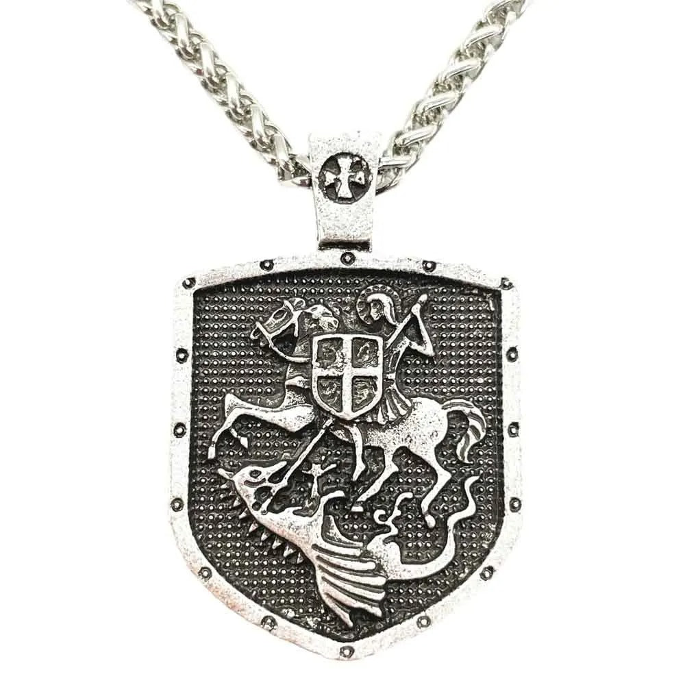 MEGA  St. George Protect us necklace