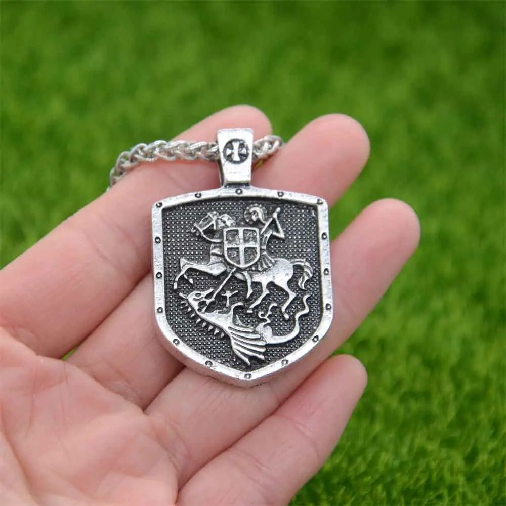 MEGA  St. George Protect us necklace
