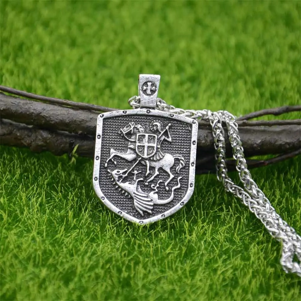 MEGA  St. George Protect us necklace