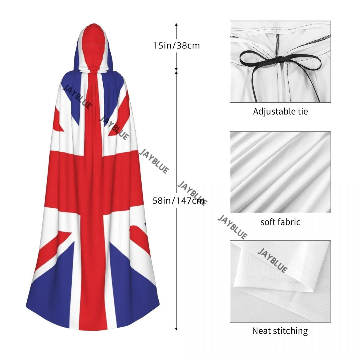 MEGA Union Jack cloak cape