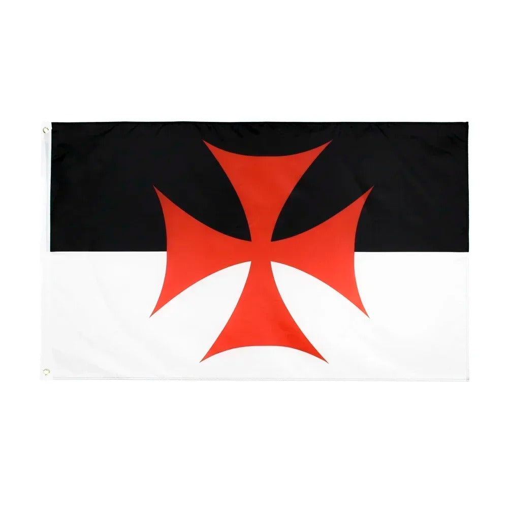 MEGA Knight Templar Flags 3x2 ft