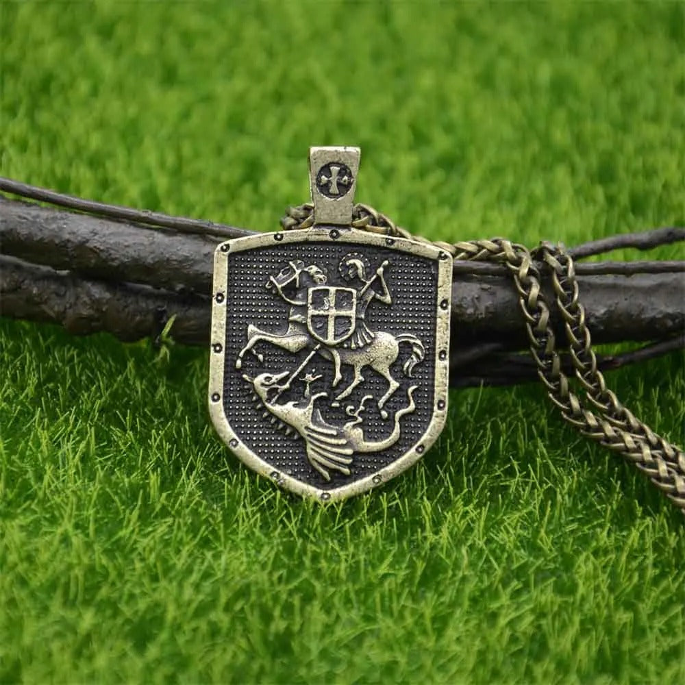 MEGA  St. George Protect us necklace